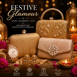 Festive Glamour Collection – Luxury Clutches, Women's Watches and Accessories for Celebrations
