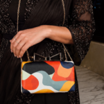 Clutiva Abstract Aura Satin Box Clutch – Modern Art Luxe Edition